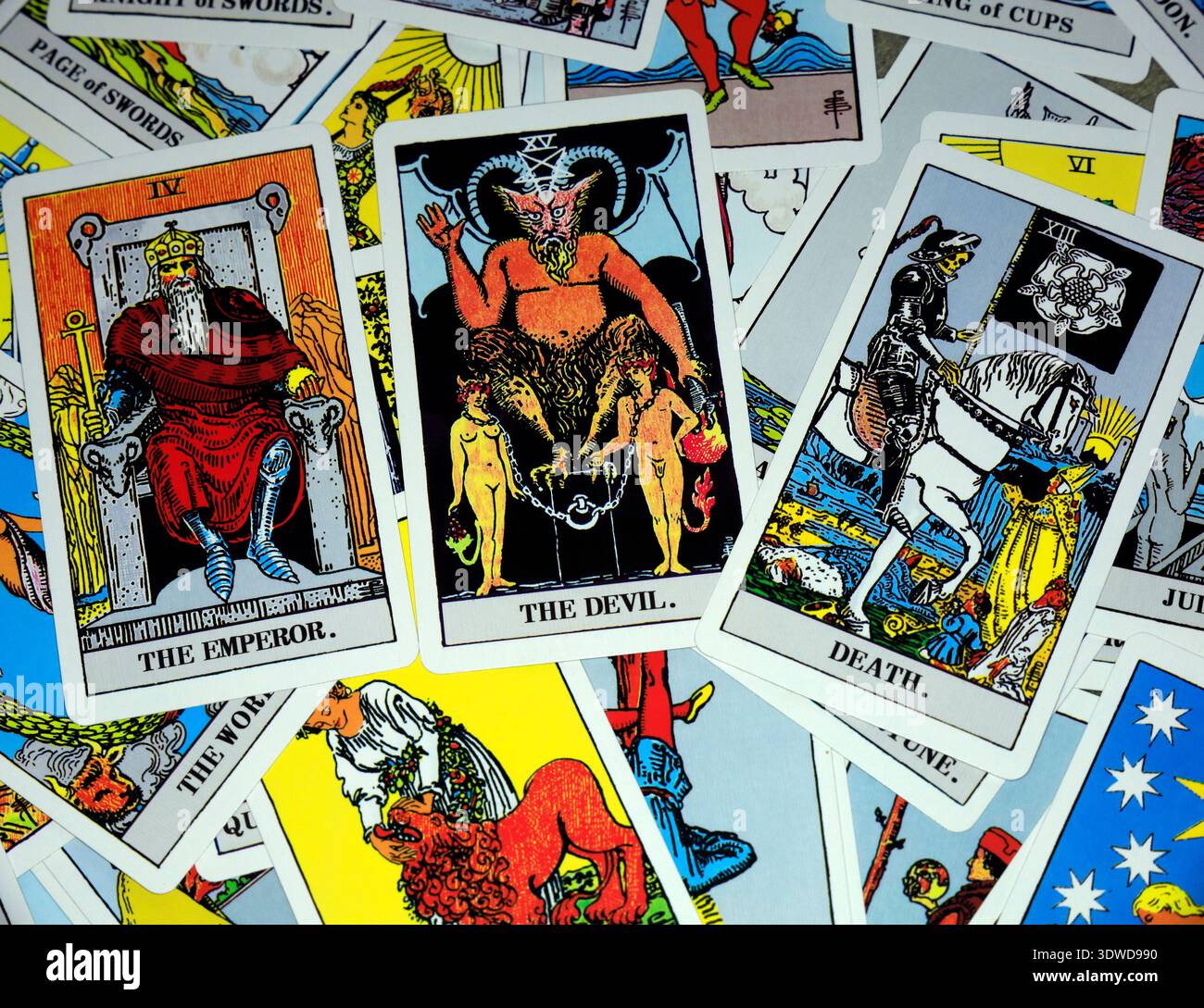 Tarot - allestimento di uno studio. Foto Stock