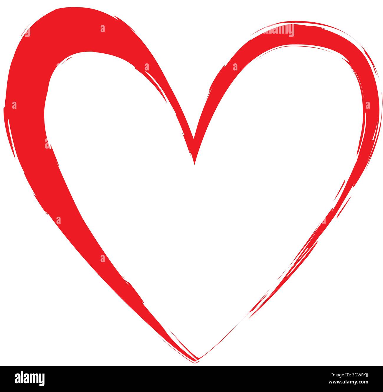 Logo contorno cuore di schizzo Foto Stock