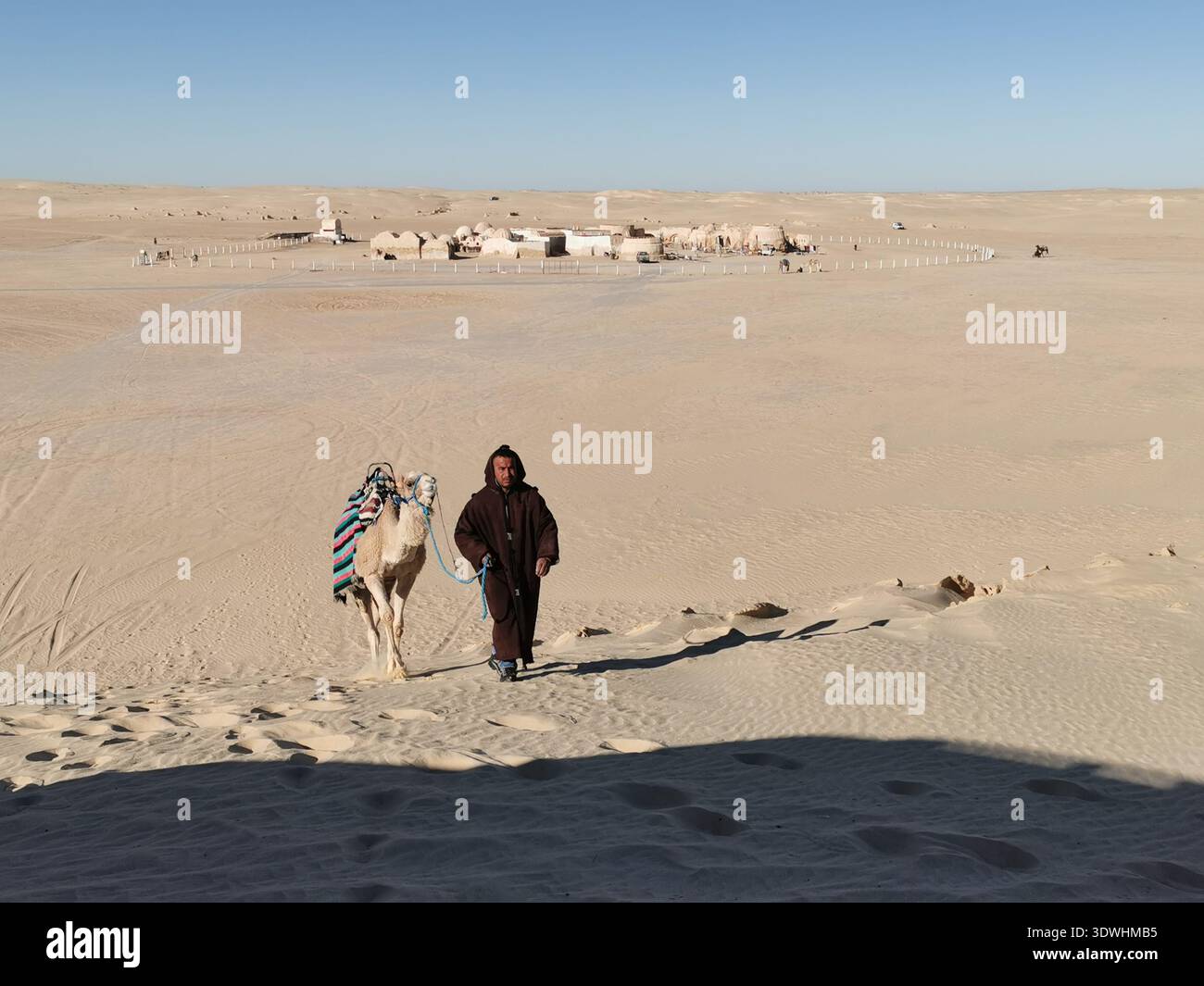 Il film MOS Espa è ambientato in Star Wars: The Phantom Menace, tra le dune del Sahara vicino a Tozeur, Tunisia. Foto Stock