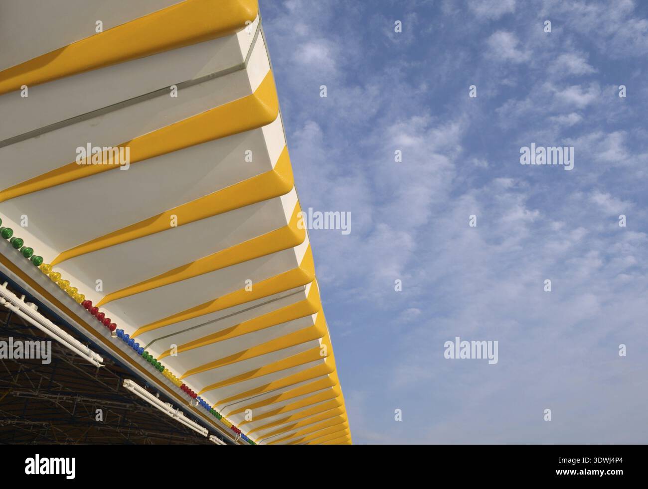 Dettaglio zona fieristica, tetto Foto Stock