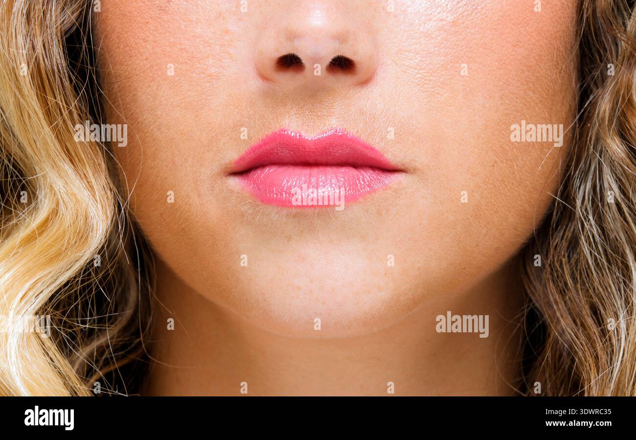 Bocca della donna. Foto Stock