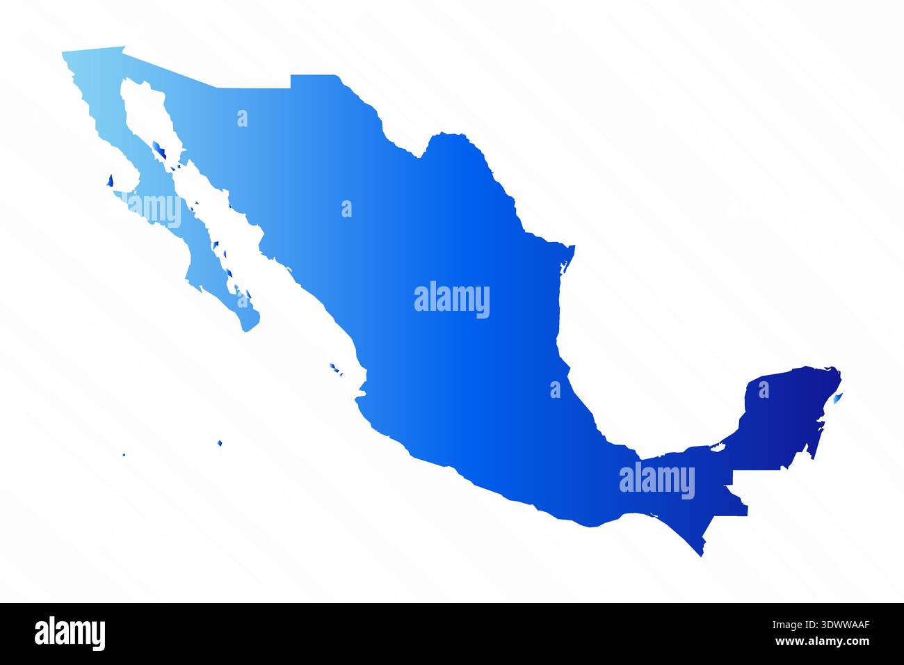Lo sfondo gradiente Simple Mexico Map, il design vettoriale modificabile, può essere utilizzato per la progettazione aziendale o di presentazioni. Illustrazione Vettoriale