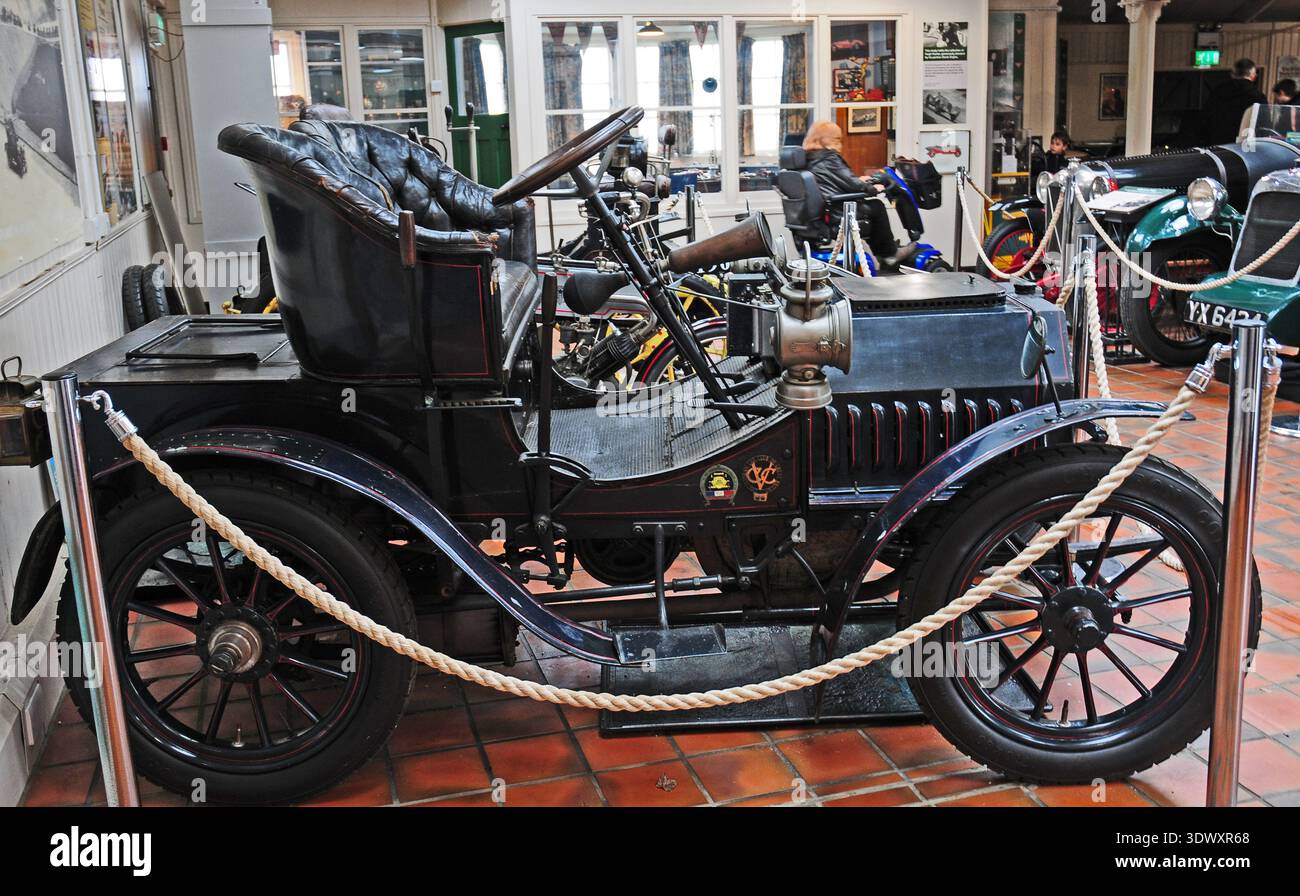 1904 Siddley Two Seat Tourer. Daisy. Esposto al Brooklands Museum. Foto Stock
