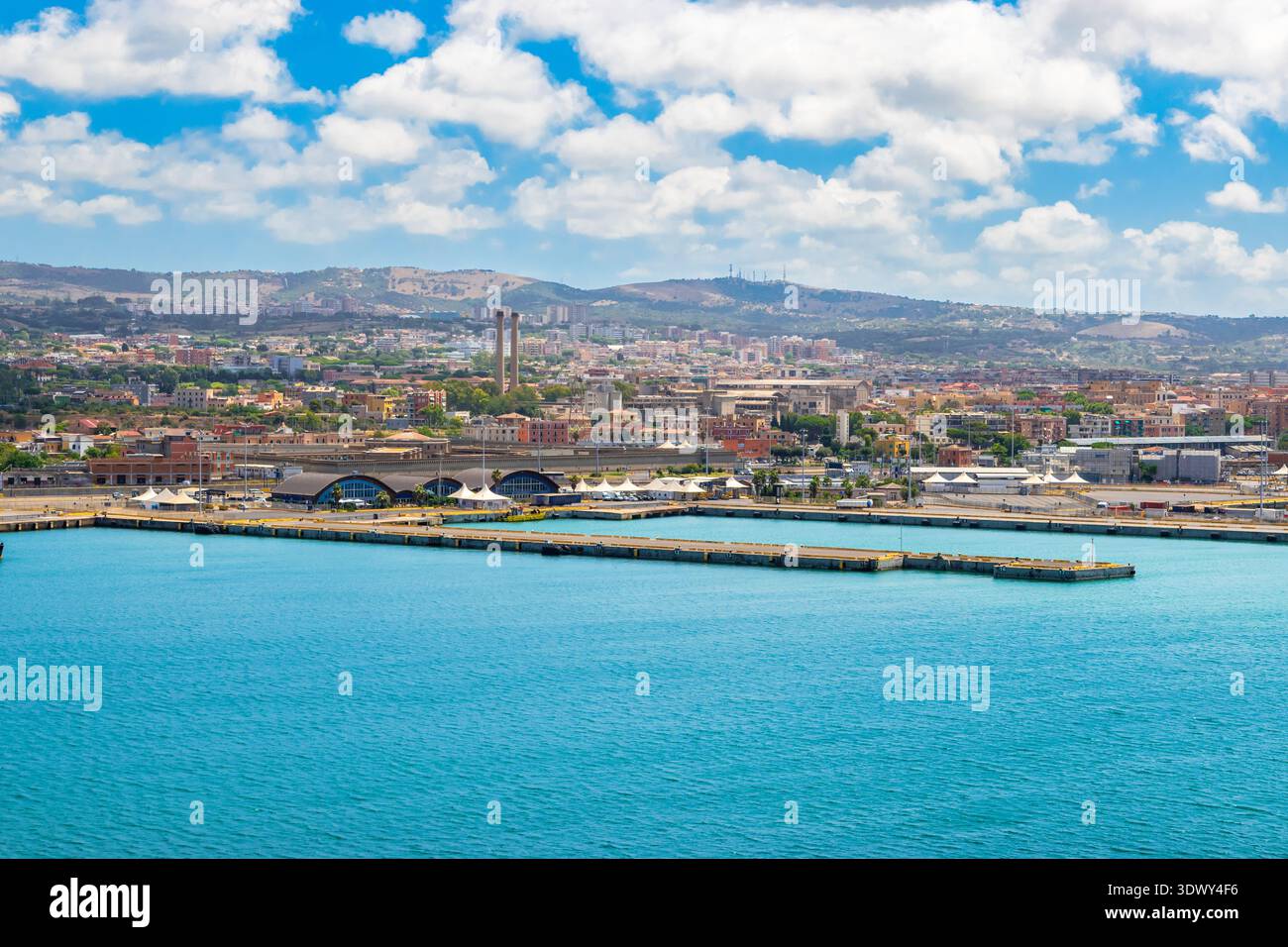 Porto crocieristico di Roma Civitavecchia. Vista panoramica. Foto Stock