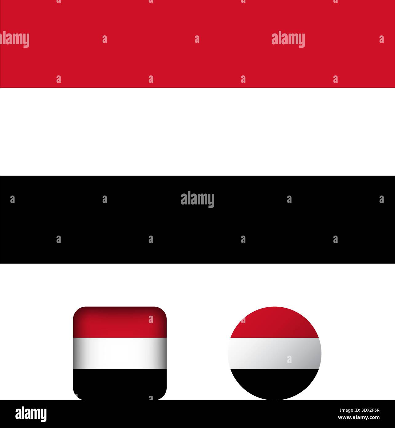 La raccolta di icone piatte bandiera Yemen, design modificabile vettoriale, può essere utilizzata per la progettazione aziendale o di presentazioni. Illustrazione Vettoriale