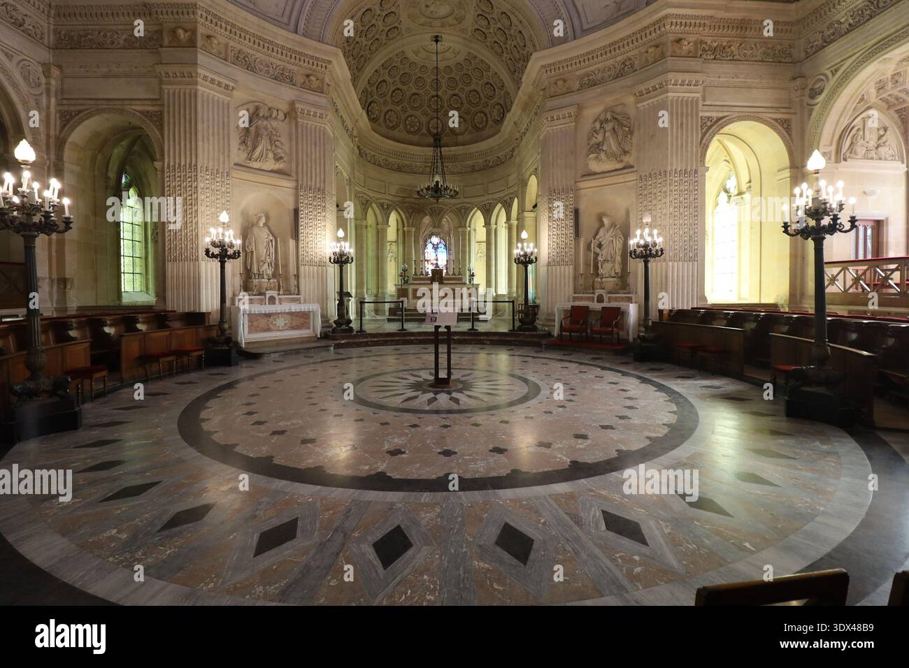 La chapelle royale Saint Louis, chapelle et nécropole du roi Louis-Philippe et de la famille d'Orléans, ville de Dreux, département de l'Eure et Loir, Foto Stock