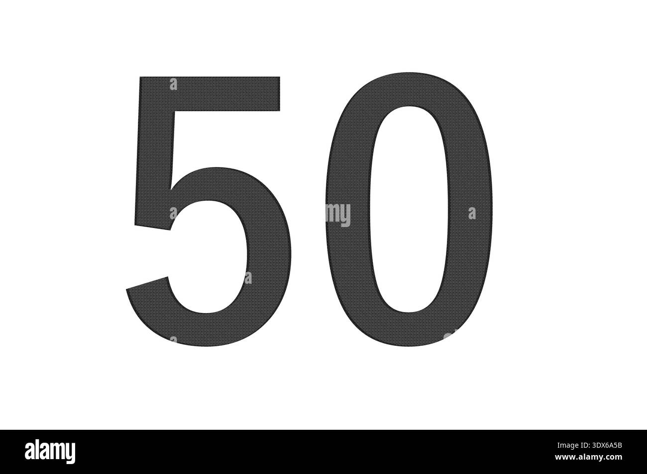 Il numero 50 è un simbolo del cinquantenario. Foto Stock