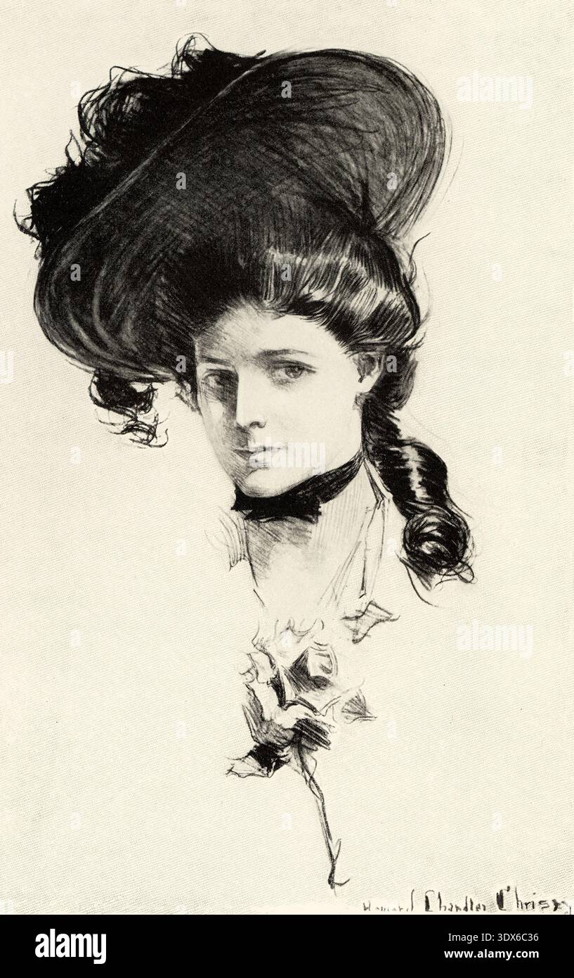 La didascalia del 1901 recita: “Sophia ha spesso fatto più esecuzioni”. Sophia Primrose è un personaggio chiave nel romanzo di Oliver Goldsmith del 1766 intitolato il vicario di Wakefield. È caratterizzata come la figlia più giovane, più tranquilla e più sensata del dottor Primrose. L'altra figlia si chiama Olivia. Goldsmith (morto nel 1774) è stato un poeta, romanziere, drammaturgo e scrittore anglo-irlandese. Ha prodotto opere letterarie in una varietà di generi ed è considerato tra gli scrittori più versatili dell'era georgiana. Foto Stock