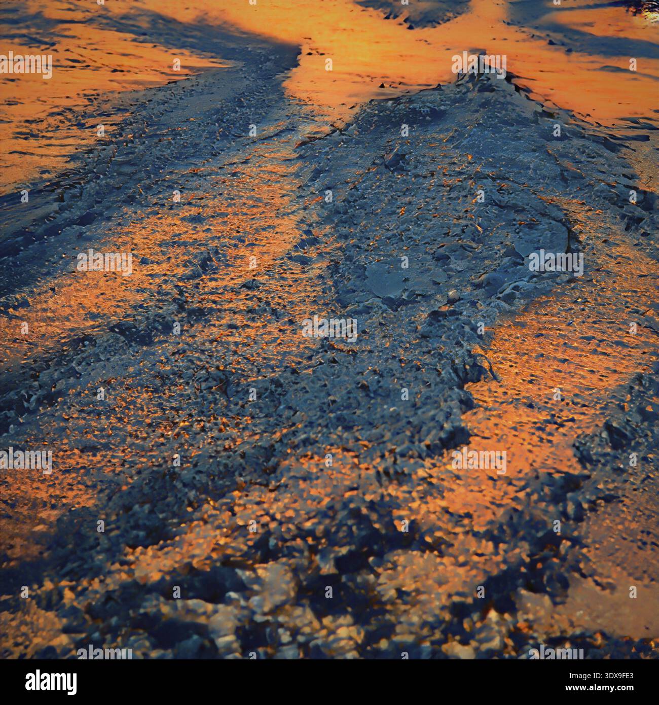 3d rendering della texture astratta della striscia di tramonto Foto Stock