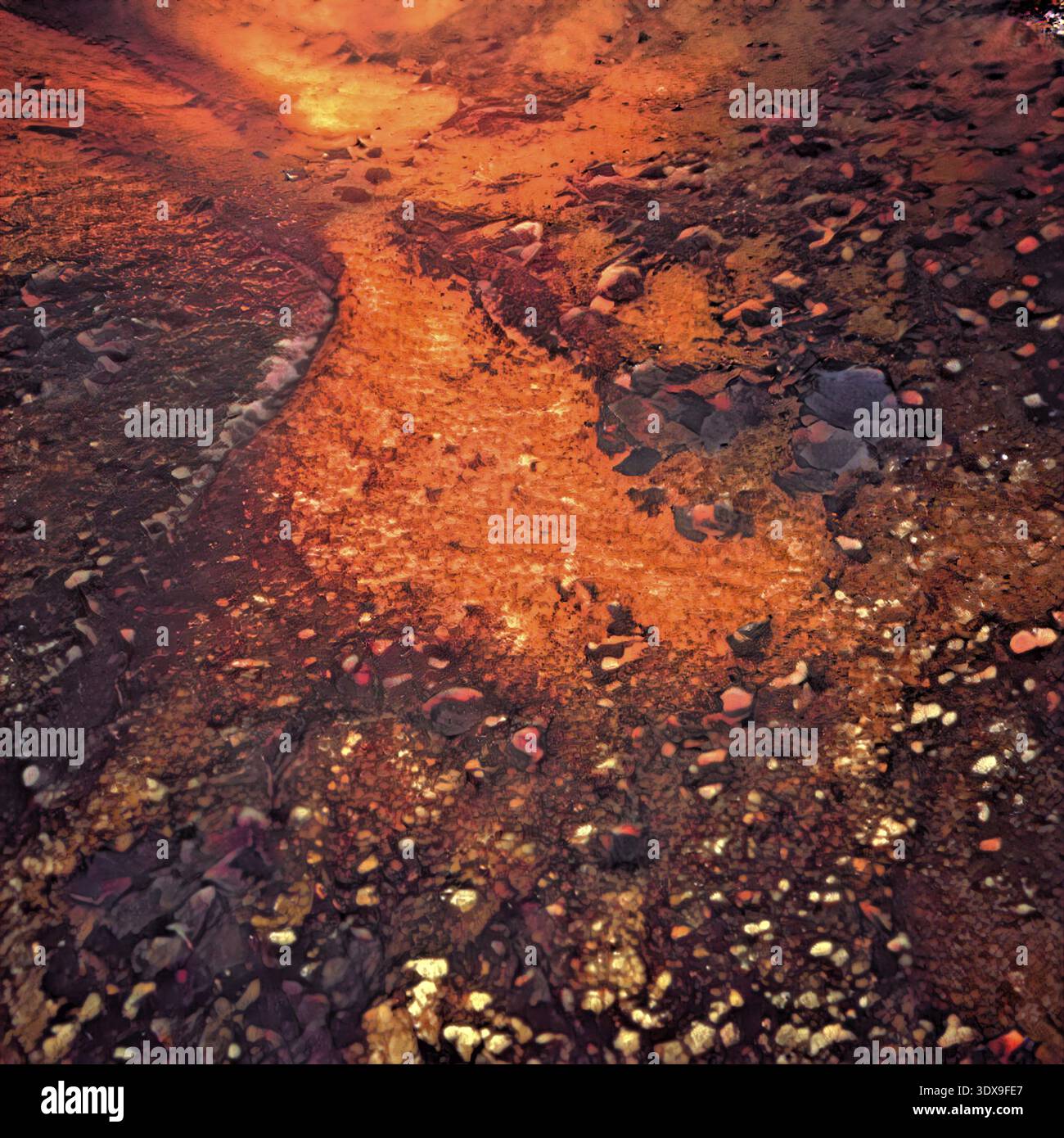 3d rendering della texture astratta della striscia di tramonto Foto Stock