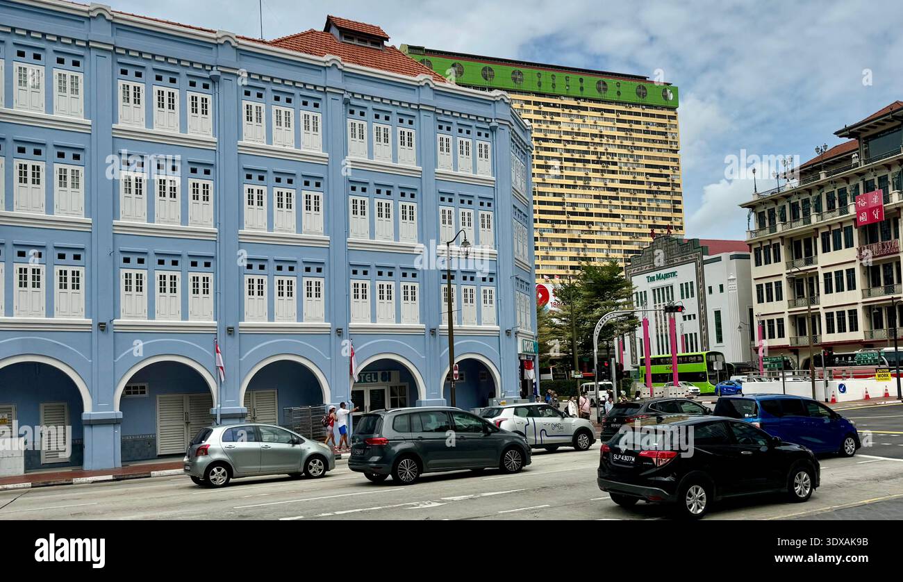 Hotel 81 Chinatown, storico hotel situato in Upper Cross Street e nella torre del People's Park Complex a Chinatown Singapore Foto Stock
