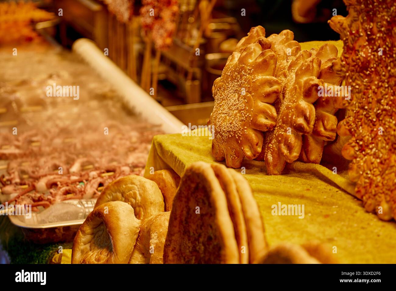 Pane e prodotti al forno nel musulmano di Xi'an, Cina Foto Stock