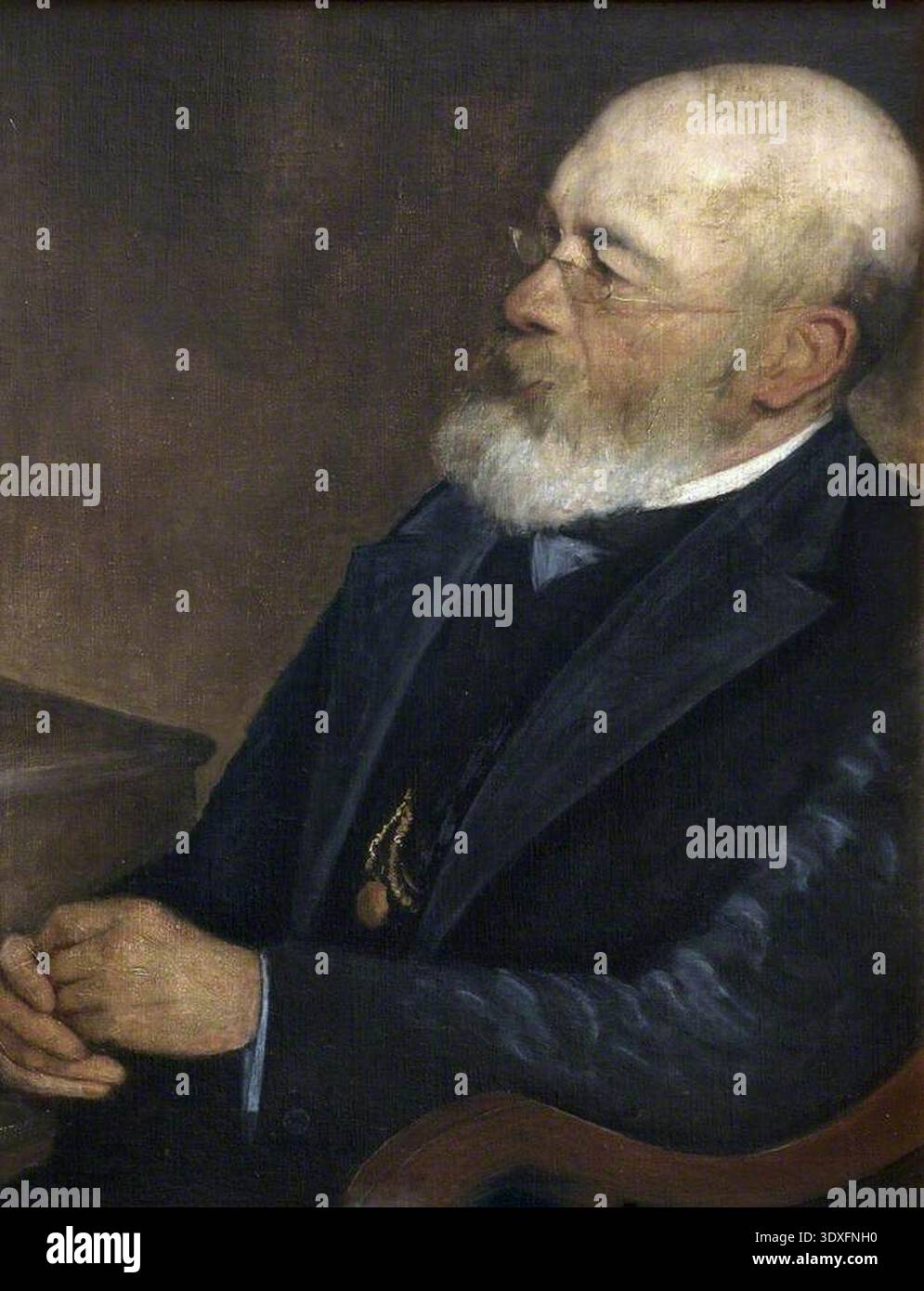 Percy Bigland (1858-1926) - John George Lawrence Bulleid (1826-1900), consigliere comunale e membro della Fondazione per la Contea di Somerset - PCF 2 - Glastonbury Town Hall. Foto Stock