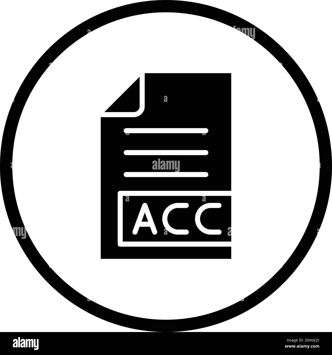 Illustrazione di progettazione dell'icona del vettore AAC Illustrazione Vettoriale