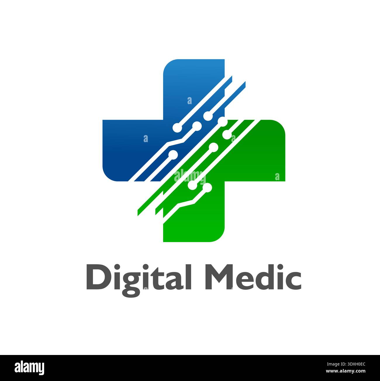 Icona della tecnologia digitale per l'assistenza medica Illustrazione Vettoriale