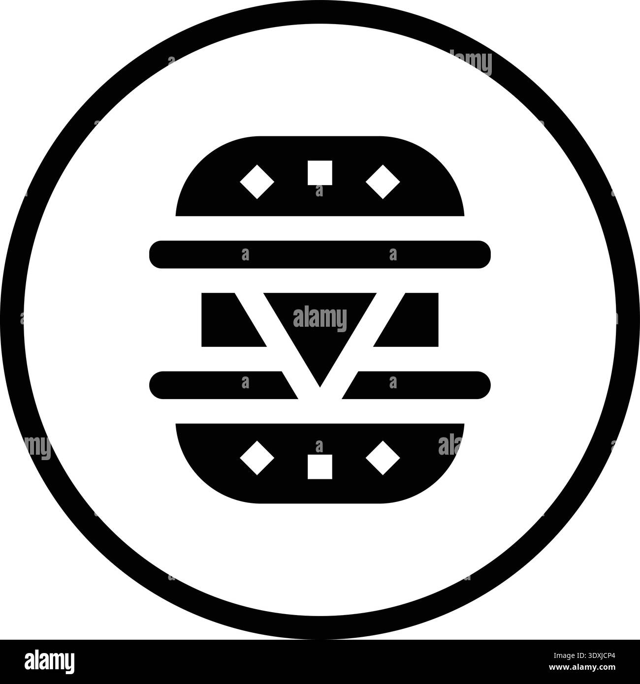 Illustrazione del design dell'icona del vettore Cheese Burger Illustrazione Vettoriale