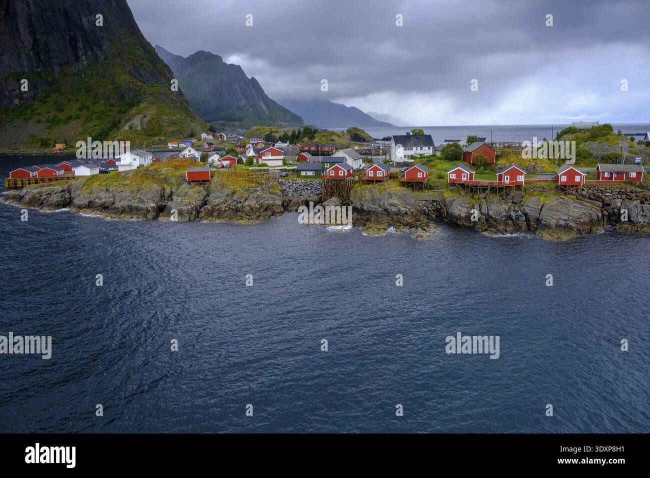 Hamnoy, Lofoten, Nordland, Norvegia Foto Stock