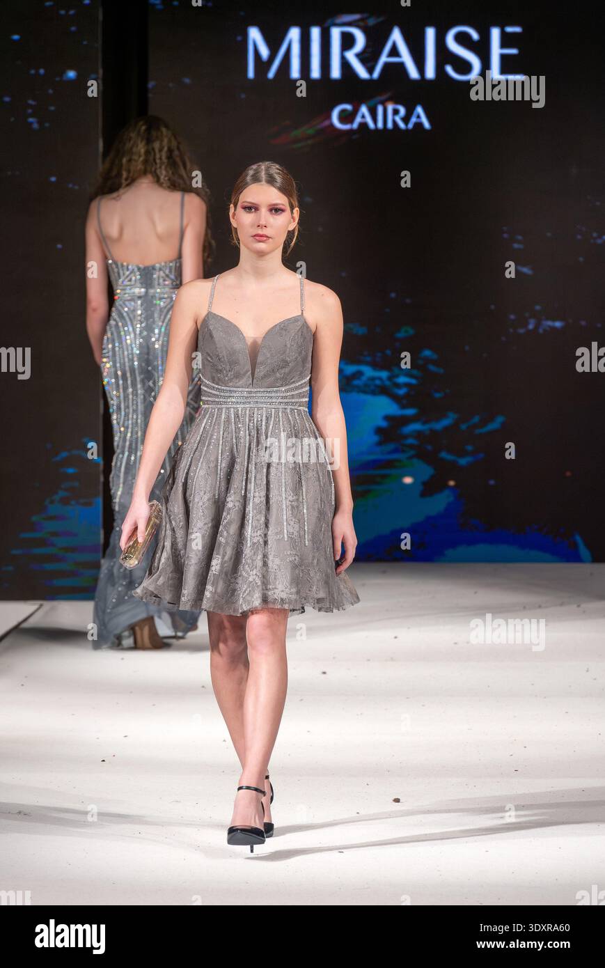 House of iKons Fashion Week Londra - Miraise by Caira - London Fashion Week Catwalk Show Event Foto Stock