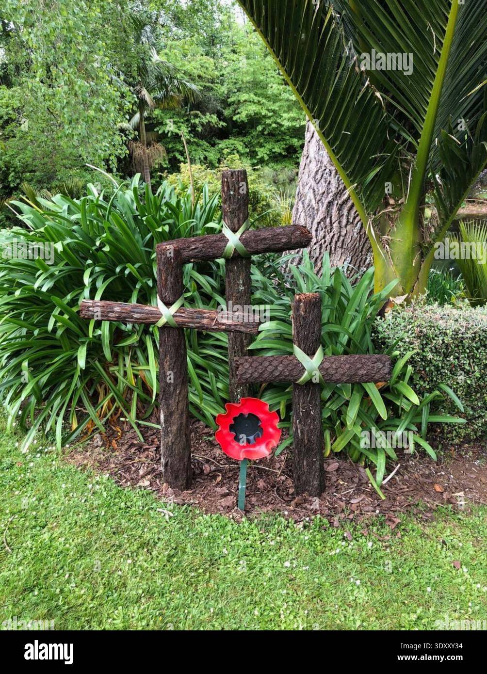 Installazione del giardino commemorativo di Anzac Foto Stock
