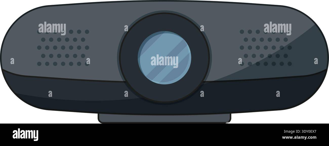 Icona della webcam. Dispositivo multimediale. Webcam digitale Illustrazione Vettoriale