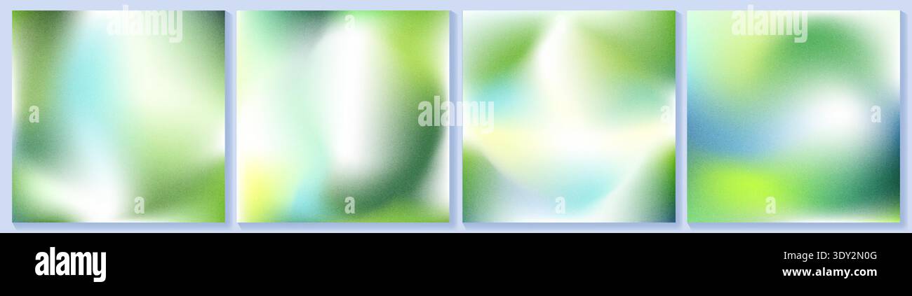 Sfumatura verde rumorosa, molla blu blu Smeraldo lascia la gradazione del degrado astratto della terra. Struttura del cielo chiaro, motivo ondulato. Verde menta minimale Illustrazione Vettoriale