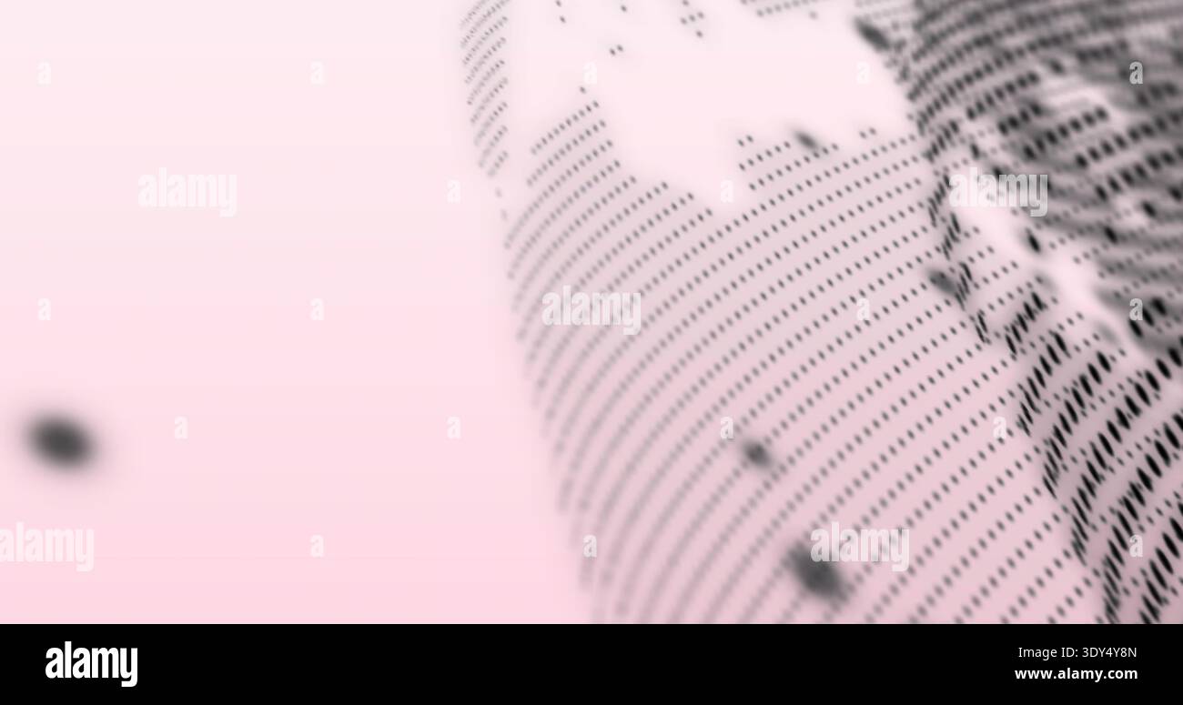 Visualizzazione a destra della banda dei mezzitoni stilizzata, Unione con sfumatura rosa pallida e macchie sfocate Foto Stock