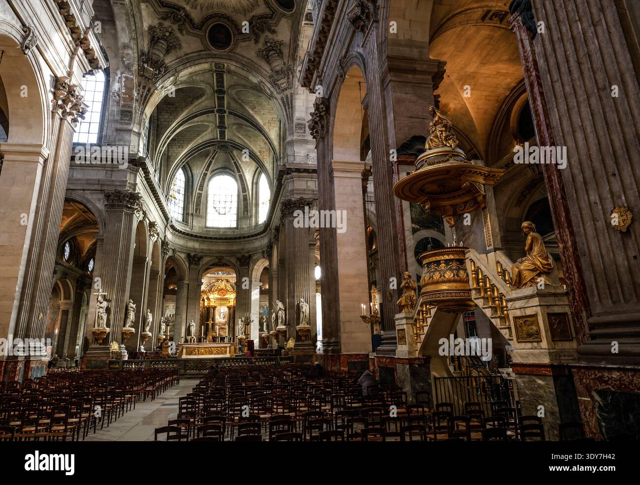 CHIESA DI SAINT SULPICE PARIGI Foto Stock