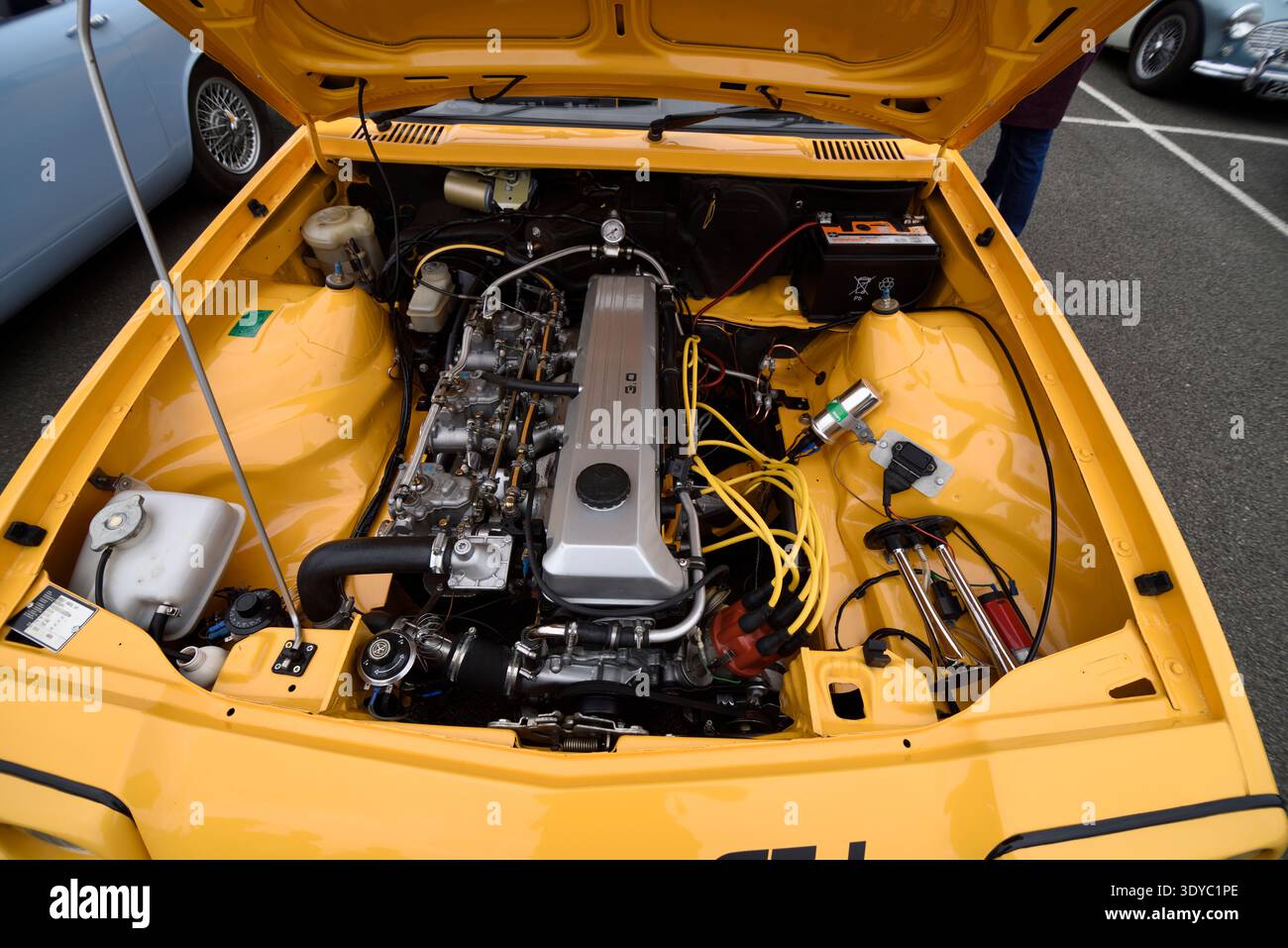 Wisbech & District Historic Vehicle Club espone vano motore Foto Stock