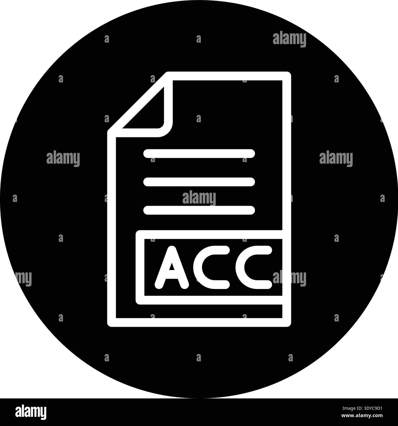 Illustrazione di progettazione dell'icona del vettore AAC Illustrazione Vettoriale