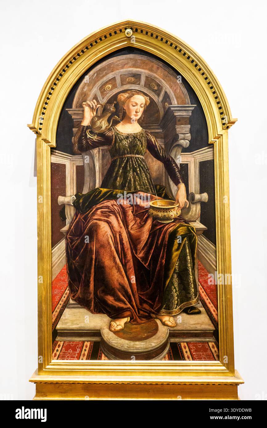 Temperance c. 1470 di Piero del Pollaiolo (1441 - 1496) Tempera grassa su legno Foto Stock