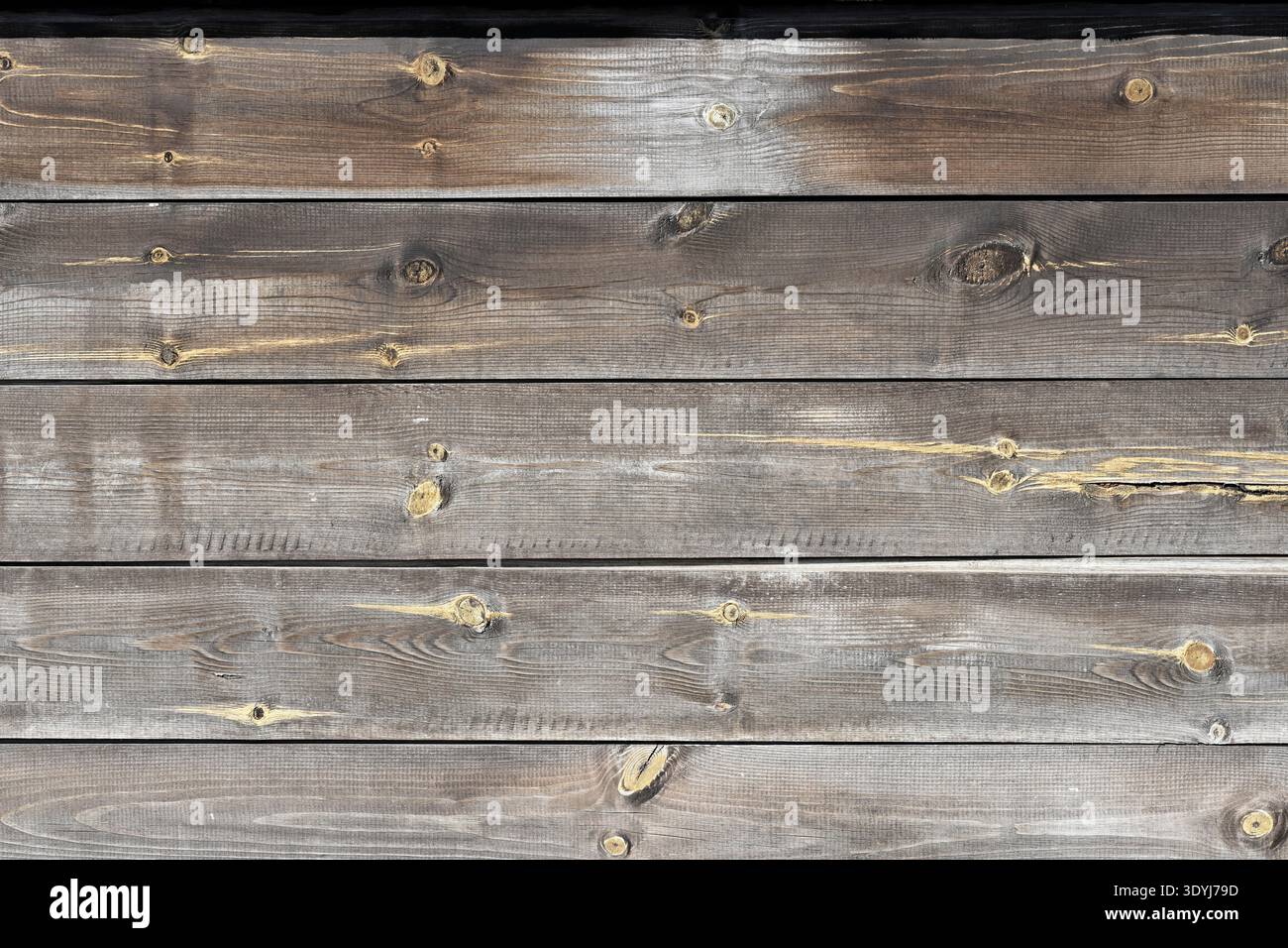 Superficie ricca ad alta risoluzione di tavole in legno grigio intemperie. Ideale per sfondi rustici per interni, mockup di prodotti, branding in stile organico, AN Foto Stock