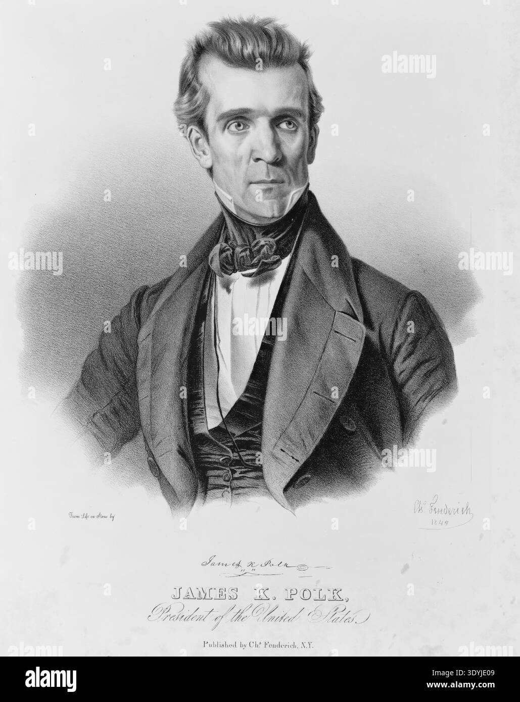 James K. Polk, presidente degli Stati Uniti Foto Stock