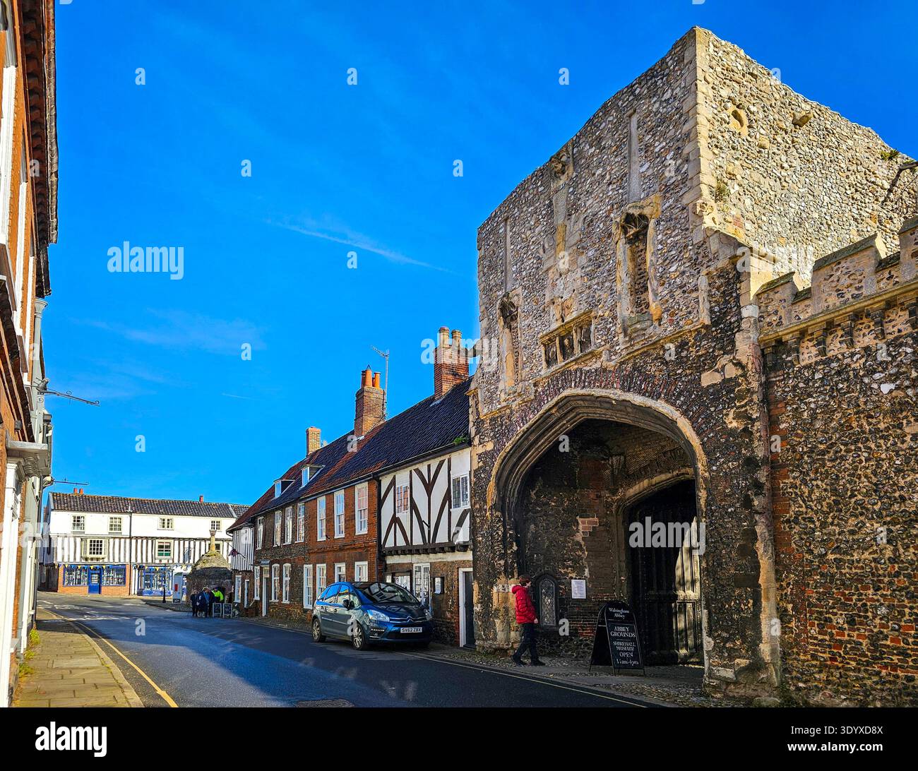 Gatehouse, Walsingham Priory, Norfolk Foto Stock