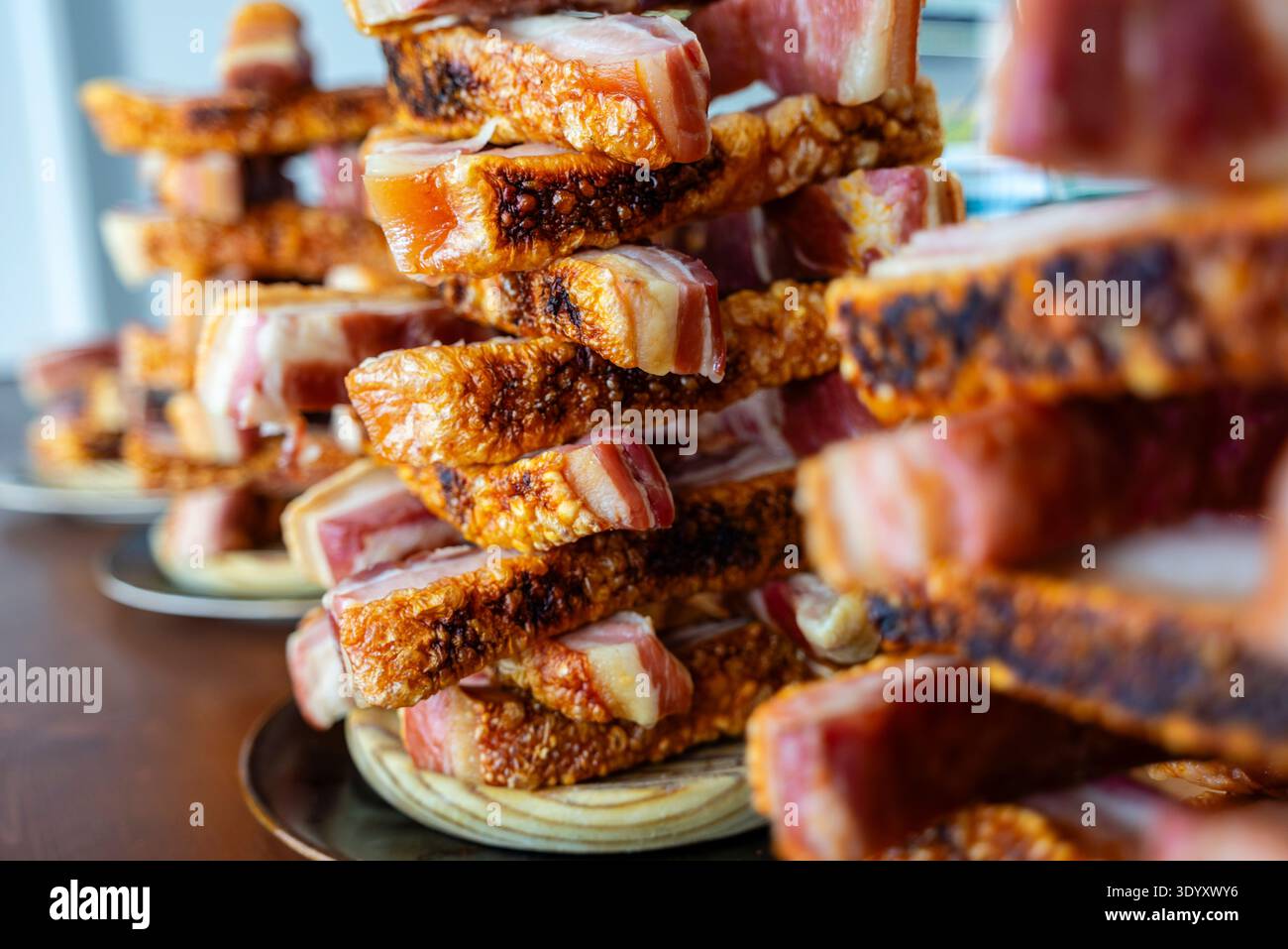 Tipici torreznos spagnoli, D’TAPAS, Palamós, Girona, Catalogna, Spagna Foto Stock
