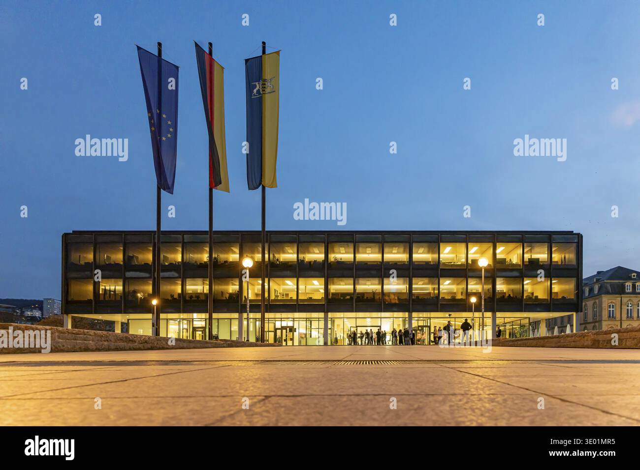 Sede del parlamento di stato del Baden-Wuerttemberg, edificio del parlamento di stato a Stoccarda. La sede del parlamento di stato fu costruita tra il 1959 e Foto Stock