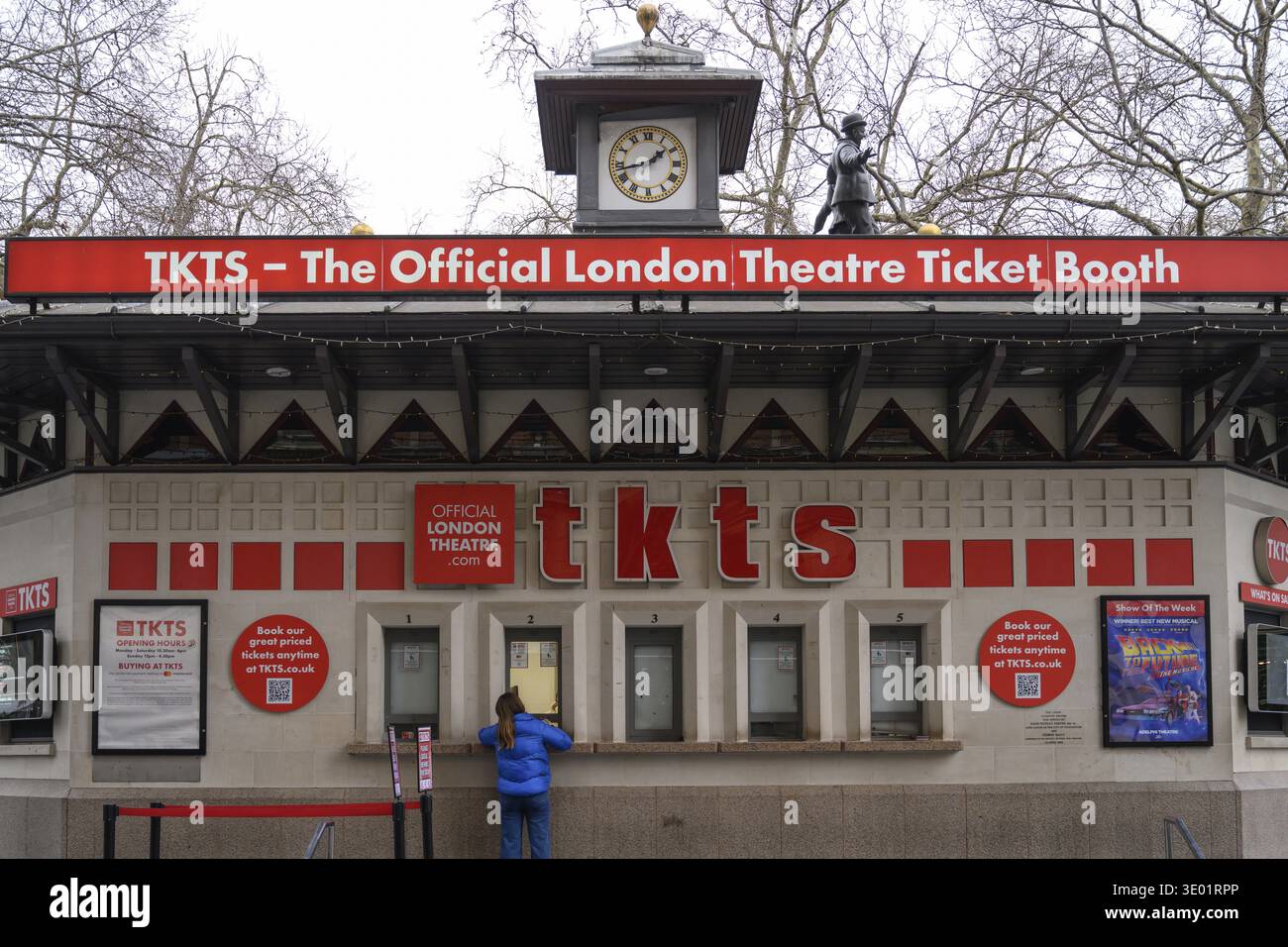 Londra, Regno Unito. 29 gennaio 2025. The Lodge, biglietteria del teatro alla biglietteria di Leicester Square che vende biglietti per musical, spettacoli e concerti del West End, L Foto Stock