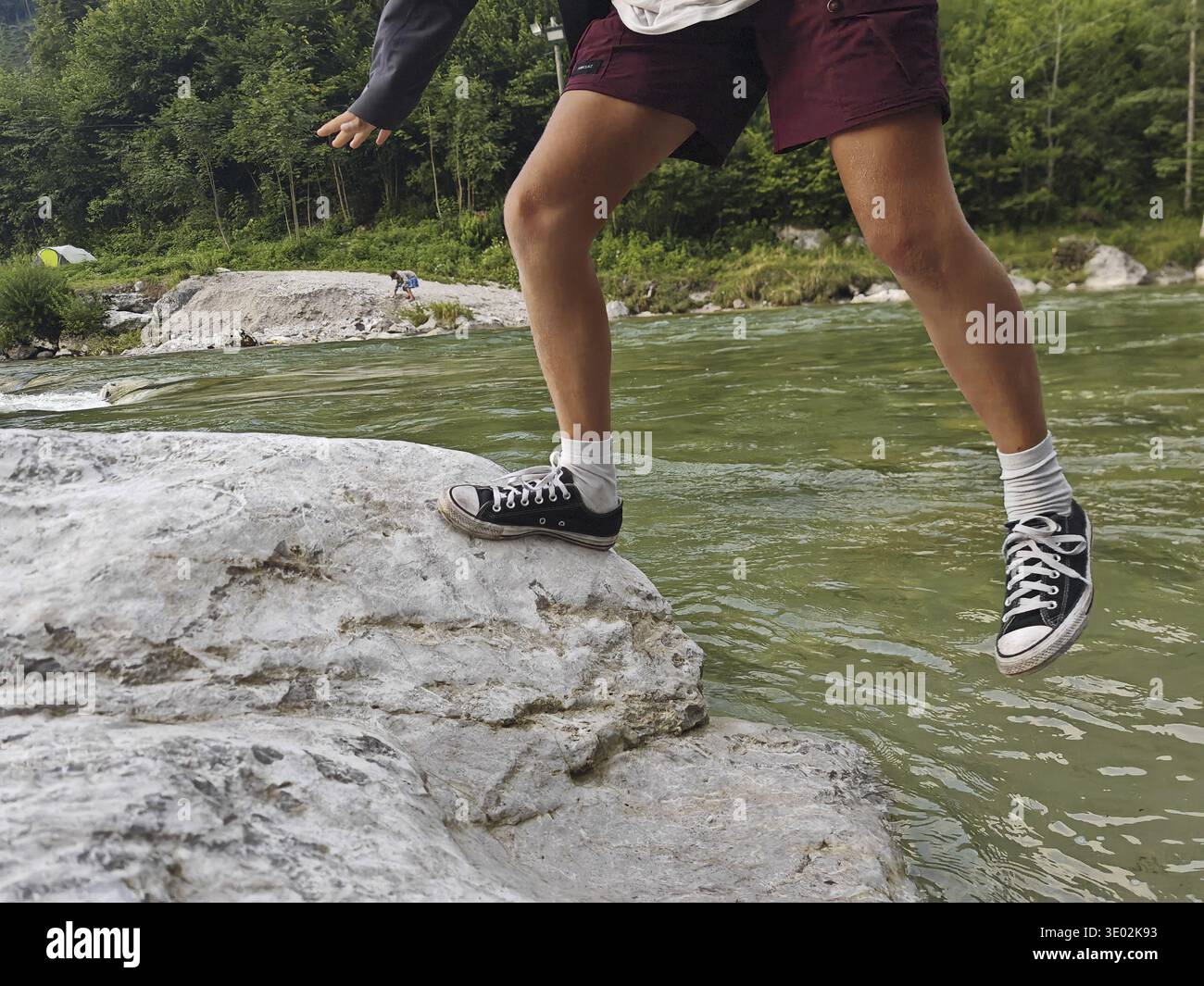 Mantenere l'equilibrio tra la psiche umana e le emozioni Foto Stock