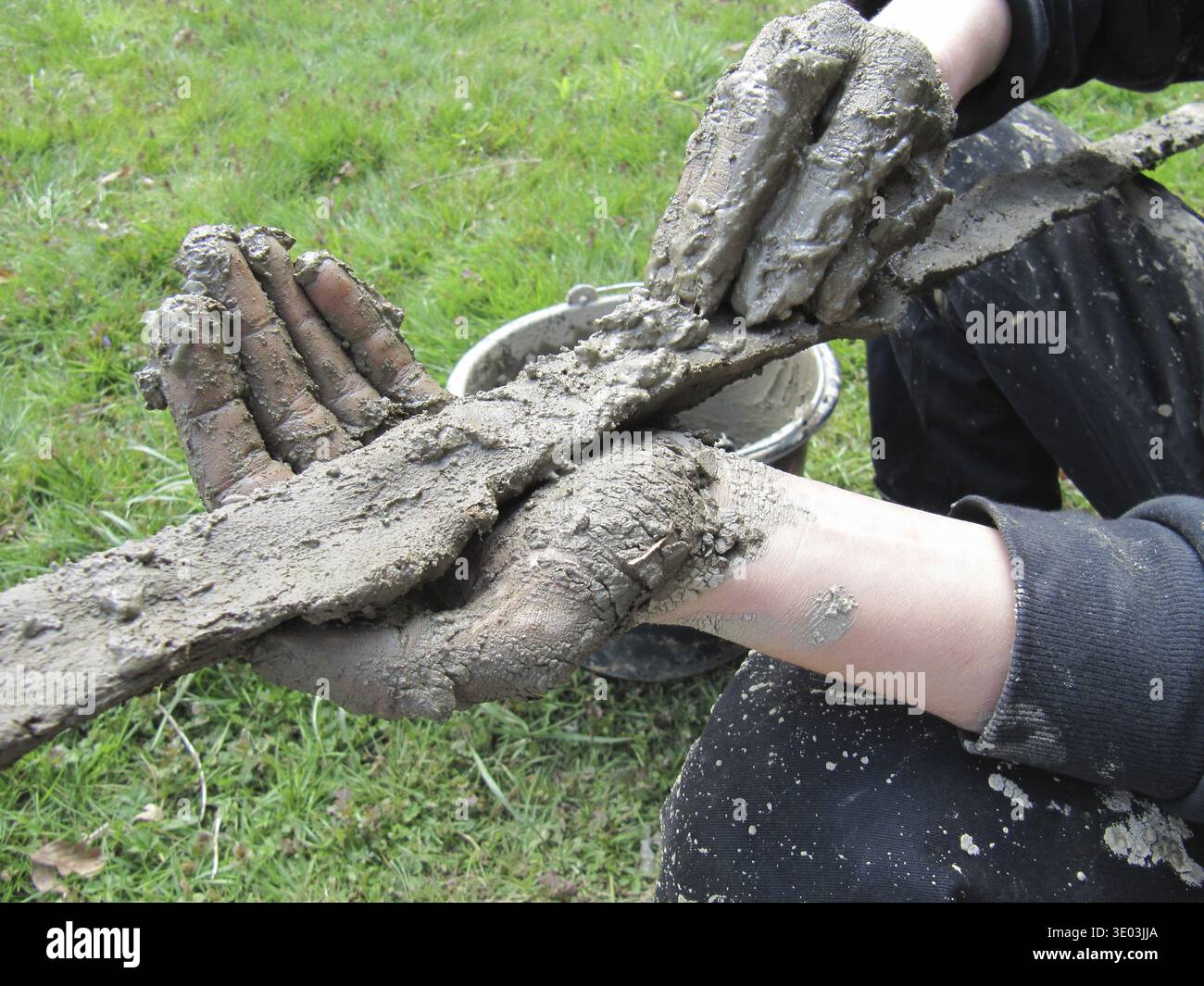 Argilla come materiale da costruzione naturale nella costruzione Foto Stock