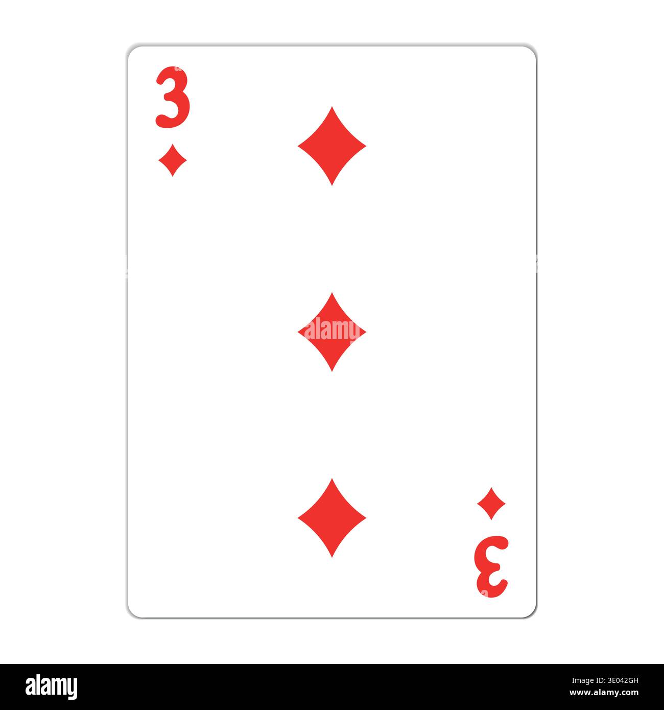 Tre diamanti. Carta da gioco con elementi dorati. Icone del casinò. Pittogrammi che rappresentano tute diverse. Illustrazione vettoriale. Design piatto per Illustrazione Vettoriale