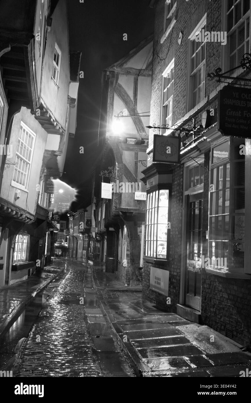 York di notte Foto Stock