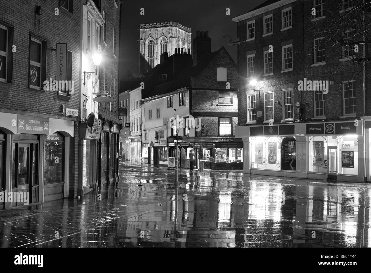 York di notte Foto Stock