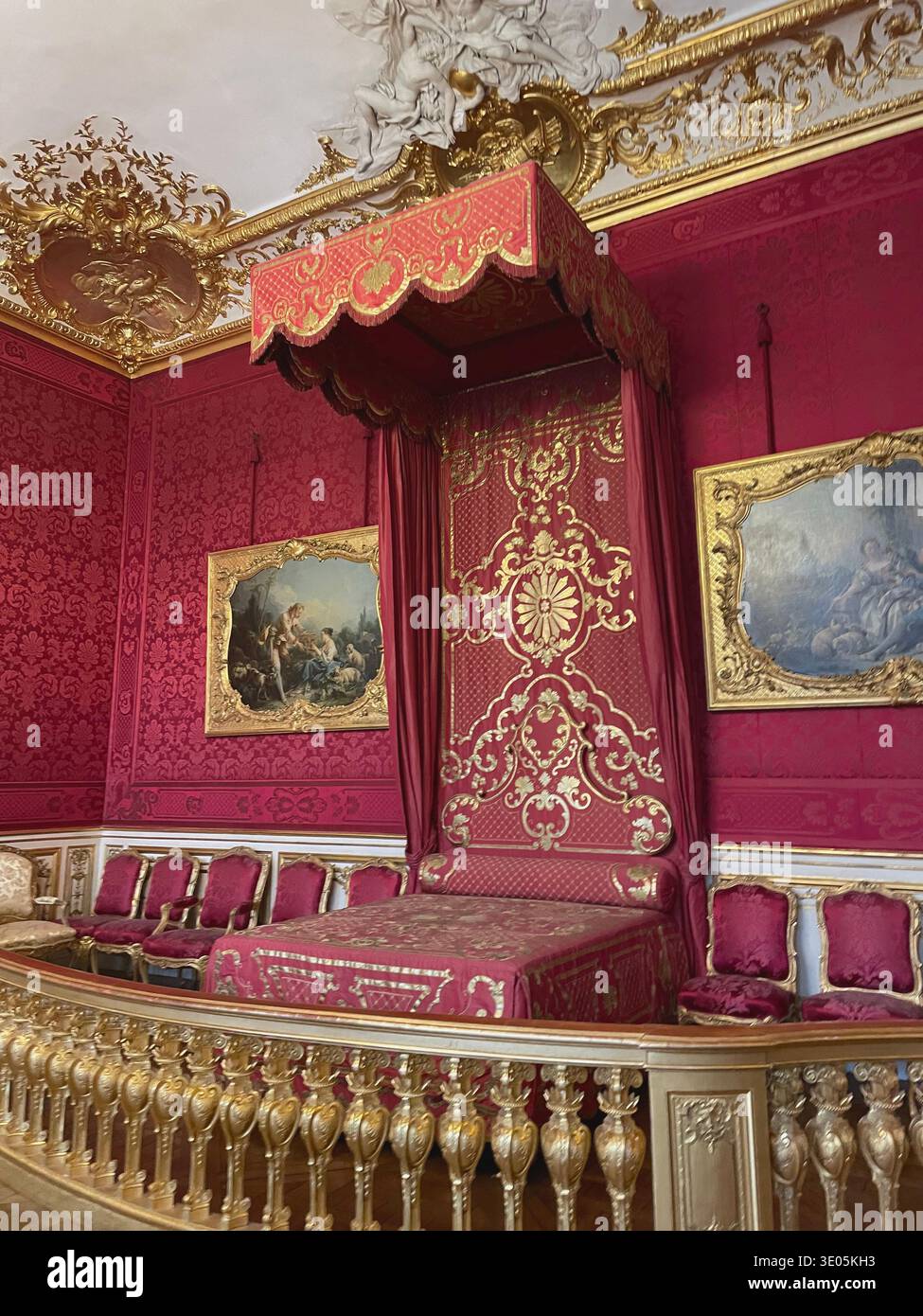 Parigi, Francia. La Chambre de la Princesse (la camera da letto della principessa) all'interno dell'Hôtel de Soubise, sede degli archivi nazionali francesi. Foto Stock