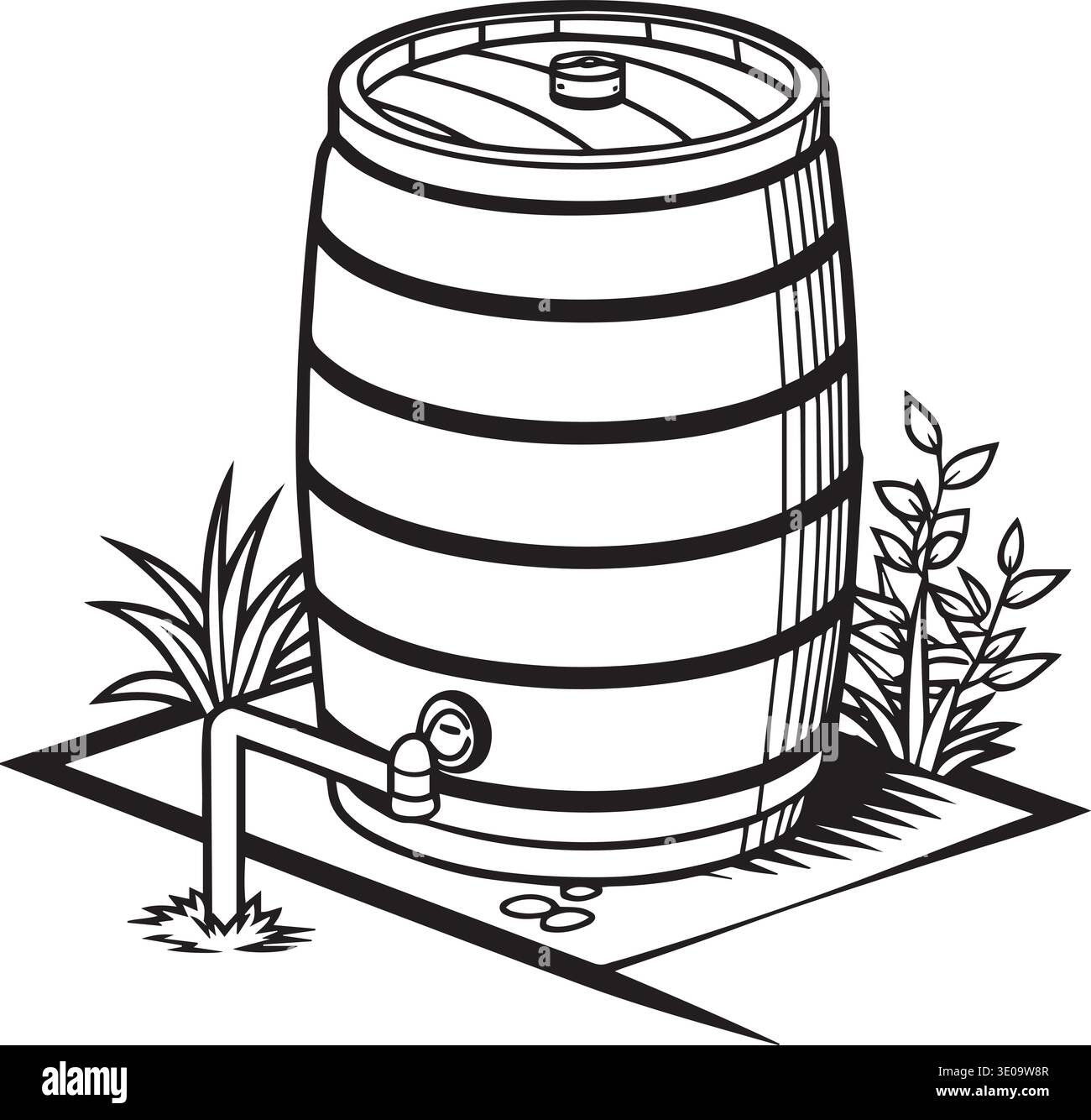 Deviatore Per Acqua Piovana Universale 40 Pollici – Raccoglitore Per Barili Da Giardino, Pluviale 5x7,6 Cm