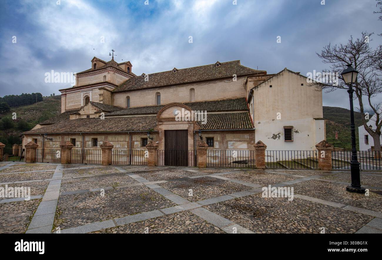 Vista della chiesa del Carmen ad Antequera, Malaga, Andalusia, Spagna, al tramonto Foto Stock