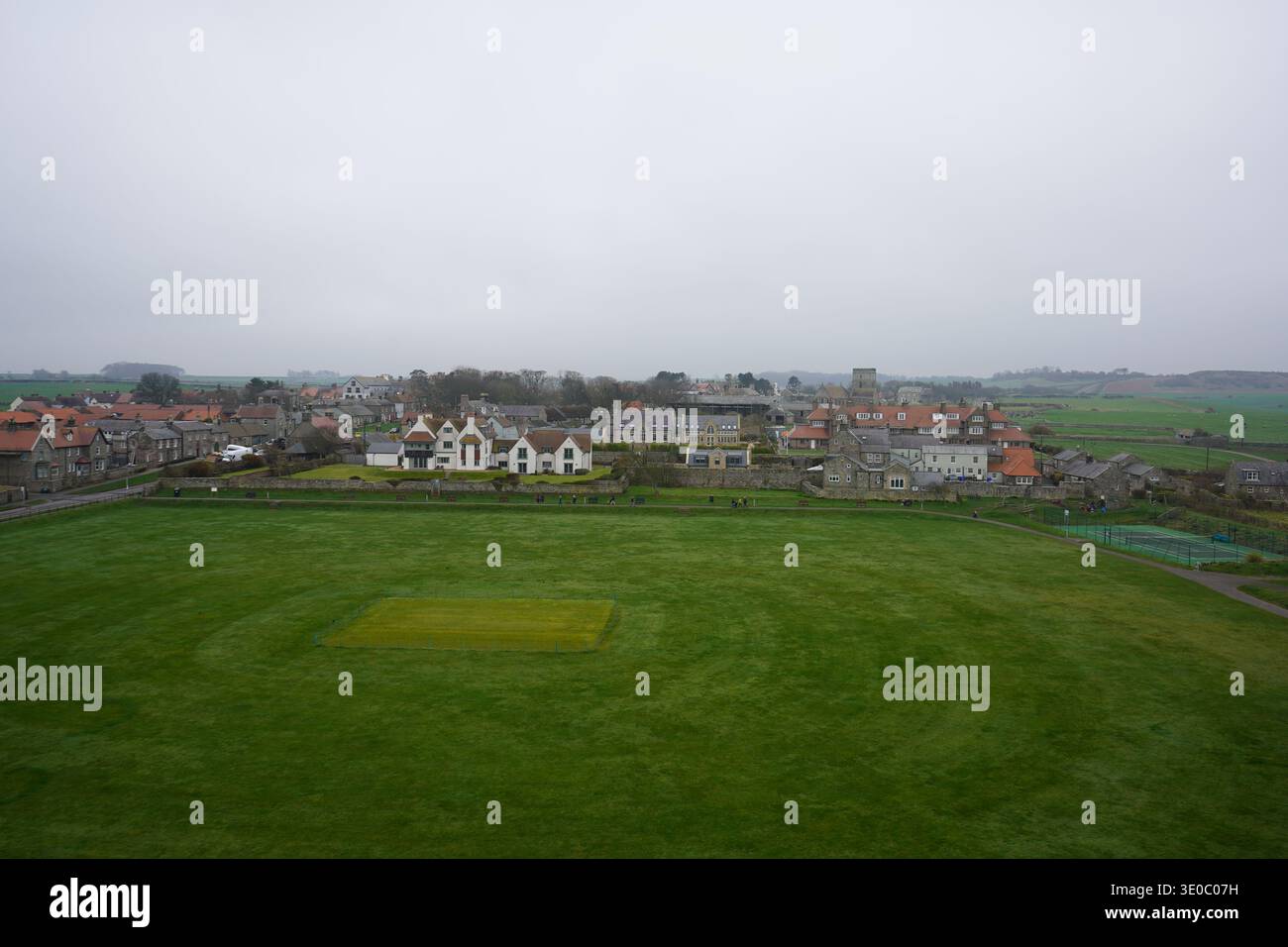 Splendida vista su Bamburgh Foto Stock