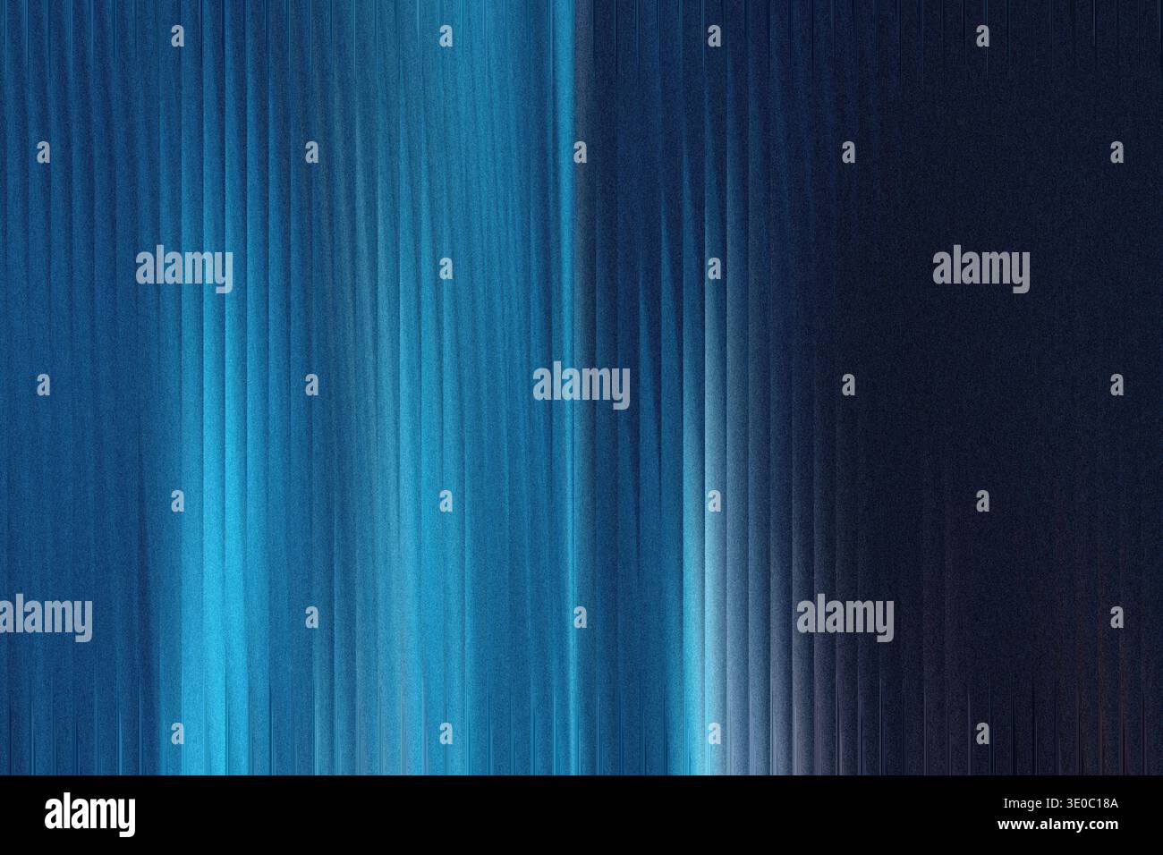 Linee verticali astratte di blu e blu scuro con una texture granulosa creano uno sfondo futuristico e tecnologico Foto Stock