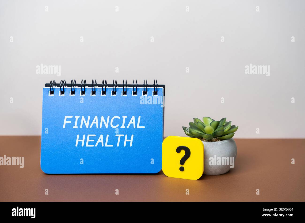 Concetto di salute finanziaria. Stato della sua situazione finanziaria personale. Include quanto bene stai gestendo i tuoi soldi, soddisfacendo i tuoi obblighi finanziari Foto Stock