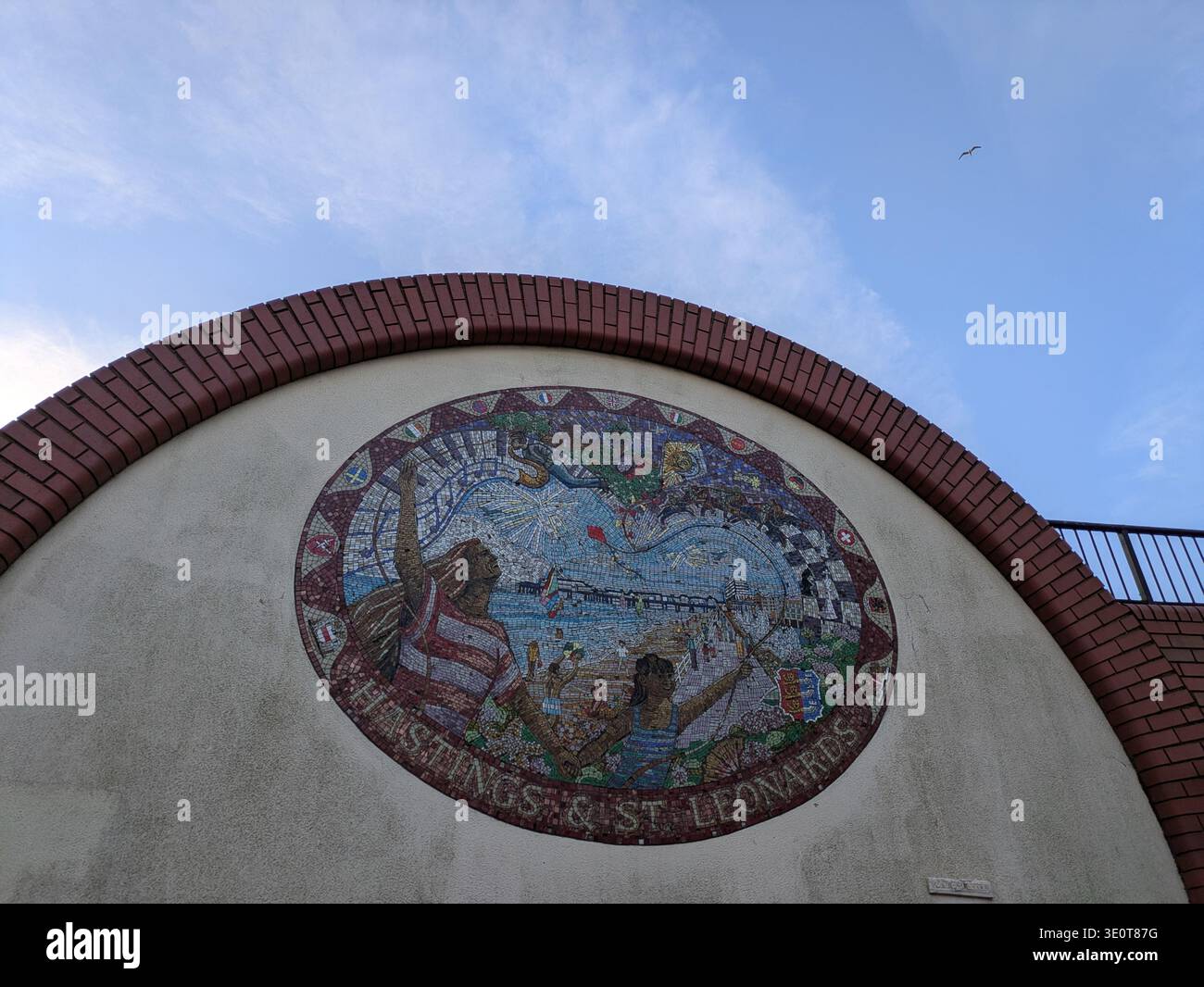 Mosaico di Hastings e St. Leonards nel centro di Hastings, East Sussex Foto Stock