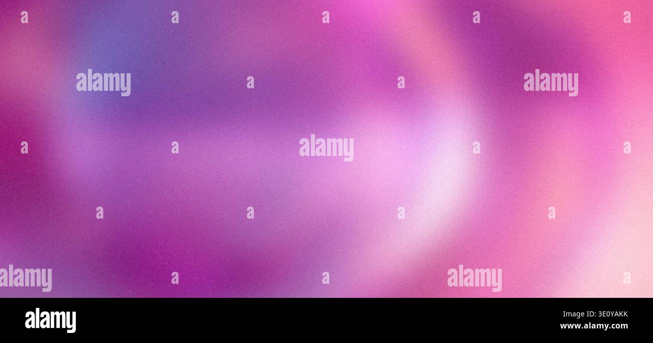Sfondo sfumato sfocatura multicolore grana astratta con intestazione per striscioni dal design moderno viola rosa arancione Foto Stock