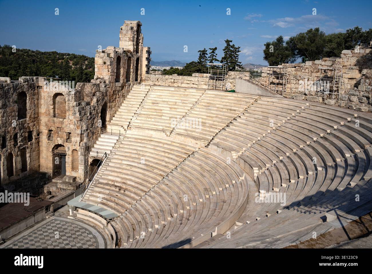 Teatro di Dioniso, Acropoli Atene, Grecia Foto Stock